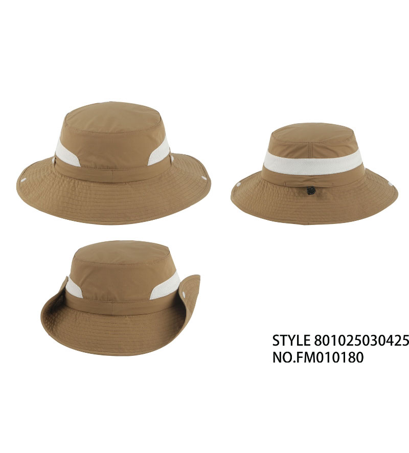 户外卡其宽边渔夫帽